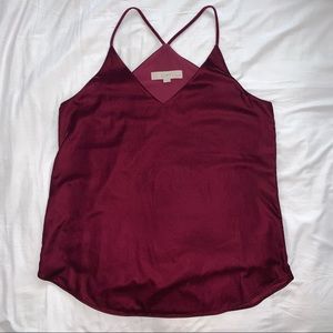 LOFT Petite Velvet Strappy Cami